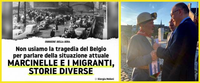 Marcinelle, Letta, Meloni