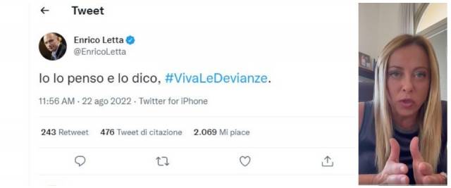 Meloni Letta devianze