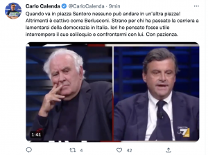 Calenda Santoro, tweet