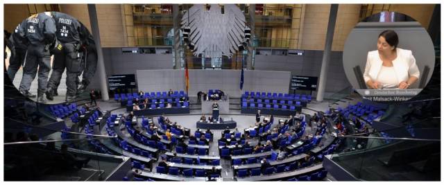 parlamento tedesco, assalto