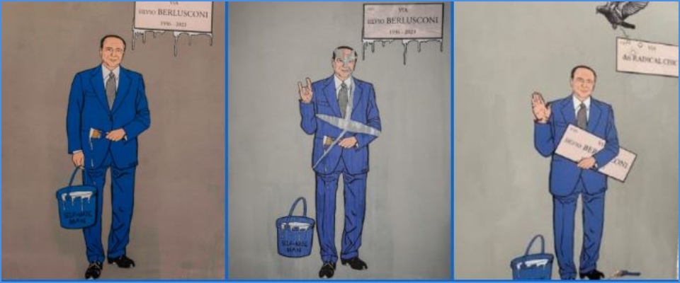 Murale di Berlusconi