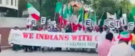 India, Palestina, bandiere italiane
