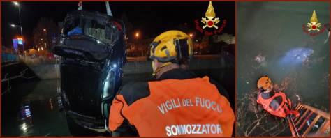 auto nel canale