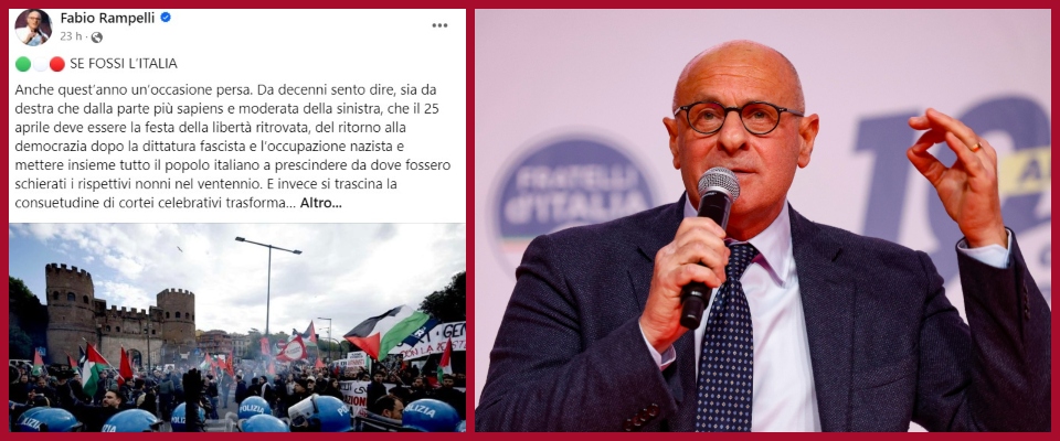 Antifascismo, Rampelli: “Non capisco cosa si voglia ancora dalla Meloni. C’è chi ha bisogno dello scontro”