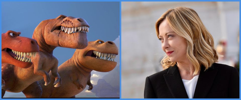 Giorgia disegna l’Europa del futuro. E si agitano i dinosauri: arriva la fine del (loro) mondo!