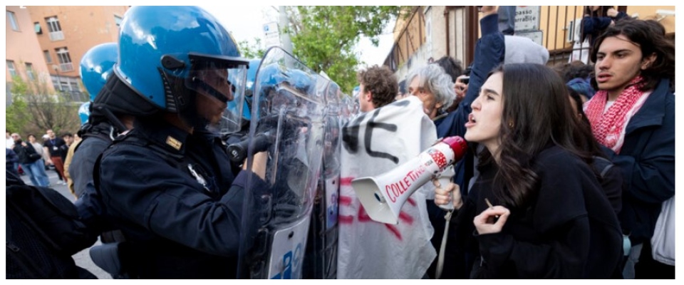 La Sapienza non cede ai diktat anti-Israele e i collettivi assaltano il commissariato: agenti presi a calci e ...