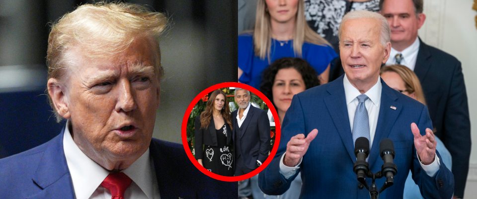 Trump: farò la più grande espulsione di migranti della storia. E Biden arruola Clooney e Julia Roberts