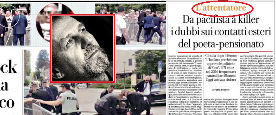 Slovacchia: l’attentatore di Fico è di sinistra, ma non si può dire. “E’ un vecchio poeta pacifista…”