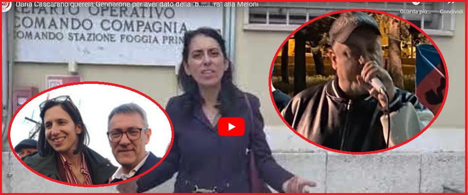 Schlein e Landini in silenzio, FdI denuncia: delle offese di Gennarone a Meloni si occuperanno i carabinieri