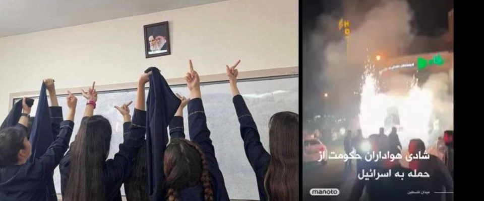 In Iran c’è chi festeggia: fuochi d’artificio in strada e studentesse con il dito medio al presidente boia (video)