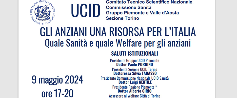 Anziani, l’Ucid a convegno a Torino con Pedrizzi, monsignor Paglia e il viceministro Bellucci