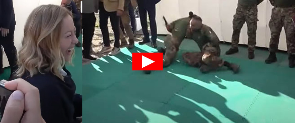 La soldatessa mette ko il militare di 100 kg, Meloni applaude: “Federica, vieni a lavorare con me” (video)