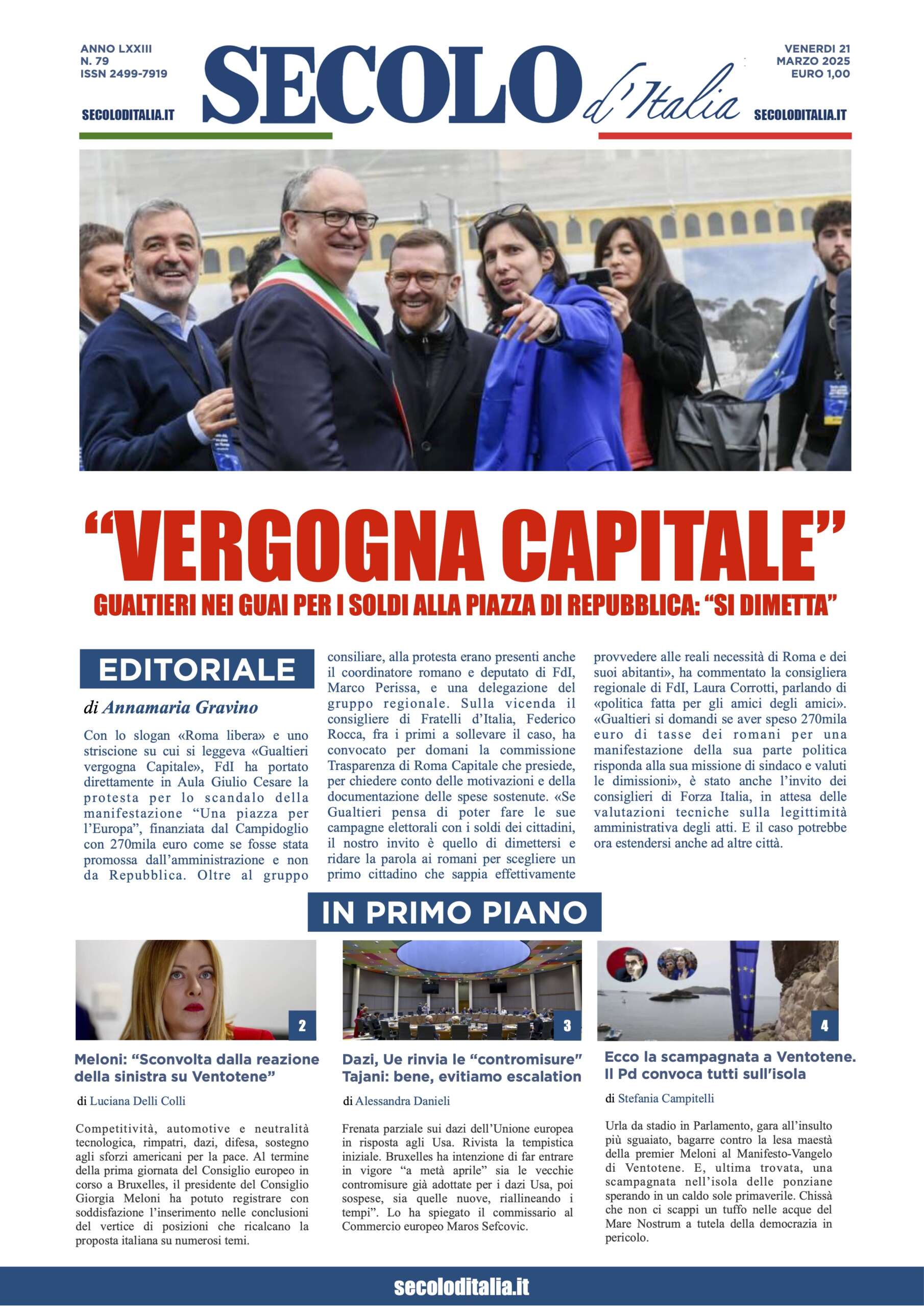 Venerdi 21 marzo 2025