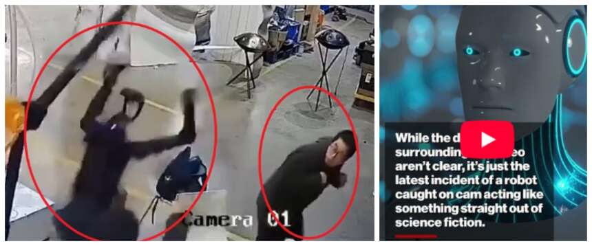Androide “ribelle” aggredisce due operai: il video da fantascienza dalla Cina mentre l’esercito di Pechino presenta i cani robot Androide “ribelle” aggredisce due operai: il video da fantascienza dalla Cina mentre l’esercito di Pechino presenta i cani robot