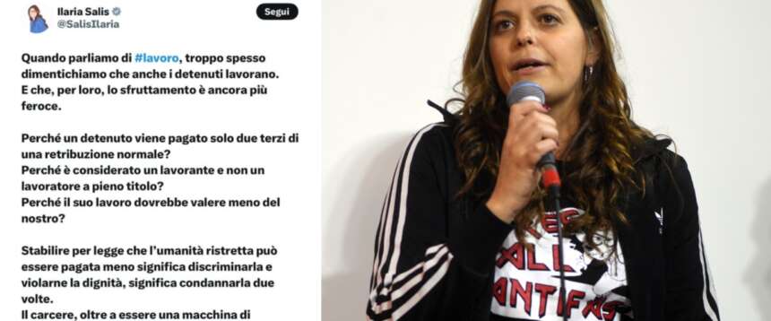 L’ultima di Ilaria Salis: “Diamo più soldi ai detenuti, devono guadagnare come chi sta fuori” L’ultima di Ilaria Salis: “Diamo più soldi ai detenuti, devono guadagnare come chi sta fuori”