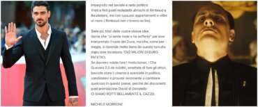 Michele Morrone spiana Luca Marinelli e compagni: “Sinistroidi che soffrono a fare il Duce e incassano i milioni”