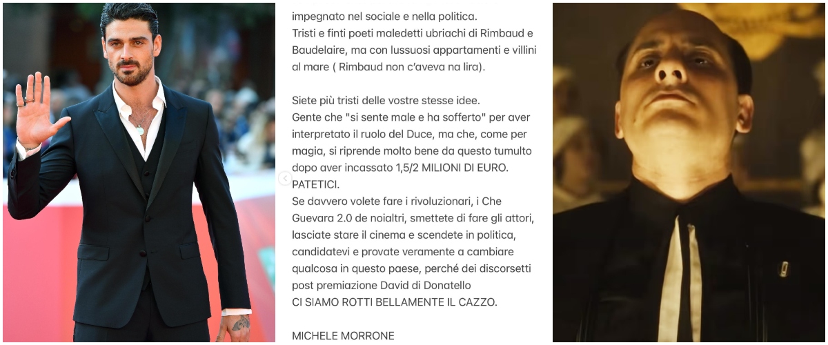 michele morrone spiana luca marinelli e compagni sinistroidi che soffrono a fare il duce e incassano i milioni da Secoloditalia.it michele morrone spiana luca marinelli e compagni sinistroidi che soffrono a fare il duce e incassano i milioni
