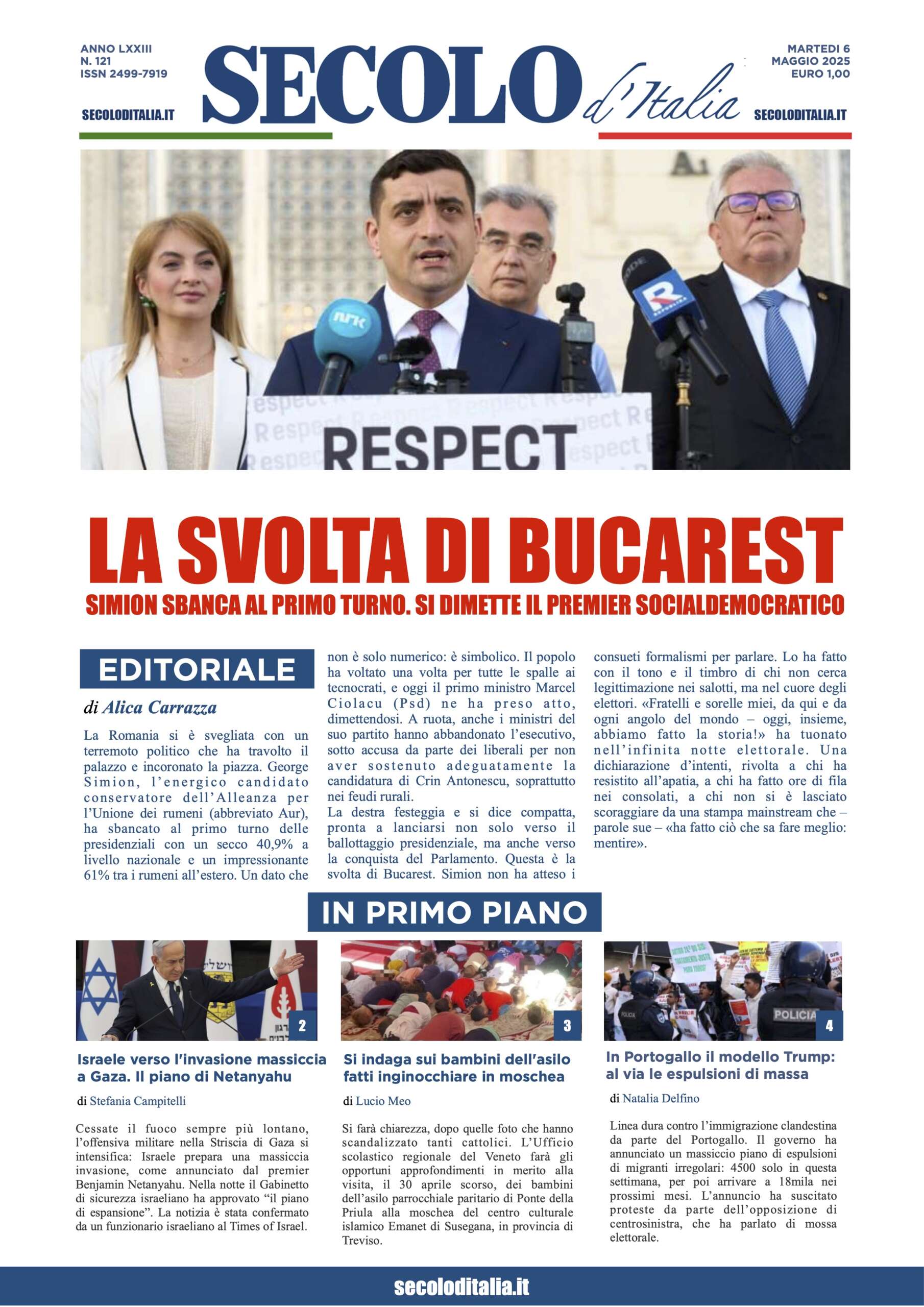 Martedi 6 maggio 2025