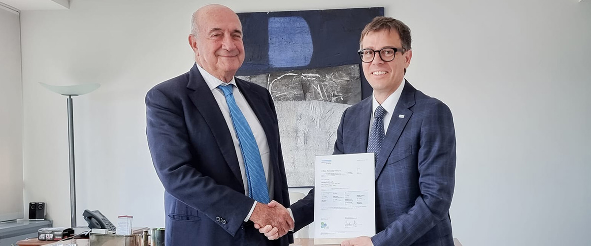 almaviva riceve l esg recognition da dnv è la seconda società al mondo a cui viene assegnato il riconoscimento