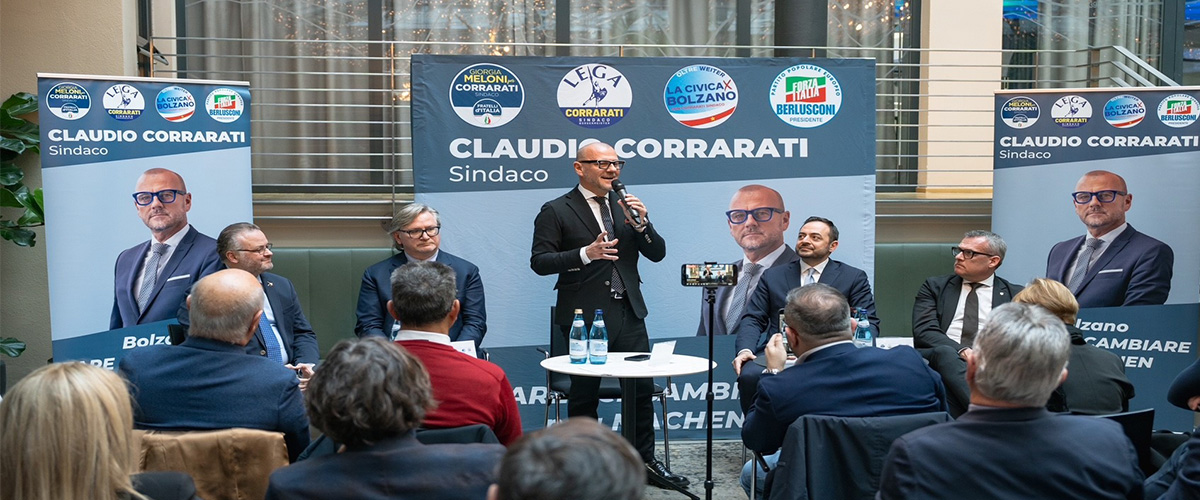 Storica vittoria del centrodestra a Bolzano: al ballottaggio Corrarati asfalta Andriollo, il Pd è in ginocchio Storica vittoria del centrodestra a Bolzano: al ballottaggio Corrarati asfalta Andriollo, il Pd è in ginocchio