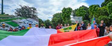 In foto, l’inaugurazione del centro sportivo Pino Daniele, simbolo del riscatto di Caivano