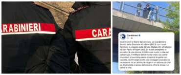 Carabiniere fuori servizio salva a Bergamo una donna che sta per gettarsi, il grazie di Meloni: “Eroe”