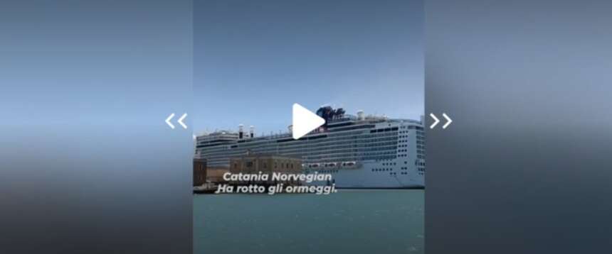 Catania, nave da crociera rompe gli ormeggi: una donna finisce in mare, il marito si tuffa per salvarla (video) Catania, nave da crociera rompe gli ormeggi: una donna finisce in mare, il marito si tuffa per salvarla (video)