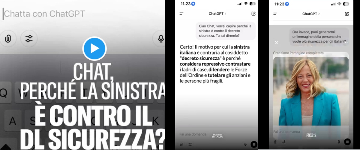 Dl sicurezza, ChatGpt smaschera Schlein e soci: perché alla sinistra non piace? L’IA: “Perché reputa repressivo contrastare i ladri di case” (video) Dl sicurezza, ChatGpt smaschera Schlein e soci: perché alla sinistra non piace? L’IA: “Perché reputa repressivo contrastare i ladri di case” (video)