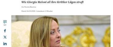 Miracolo Meloni, Die Welt: leader forte e di successo, ha smentito tutti i profeti di sventura