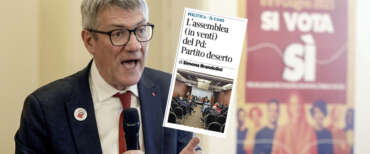 Povero Landini, ai referendum non crede neanche il Pd: scatta la mobilitazione, ma la sala è deserta…