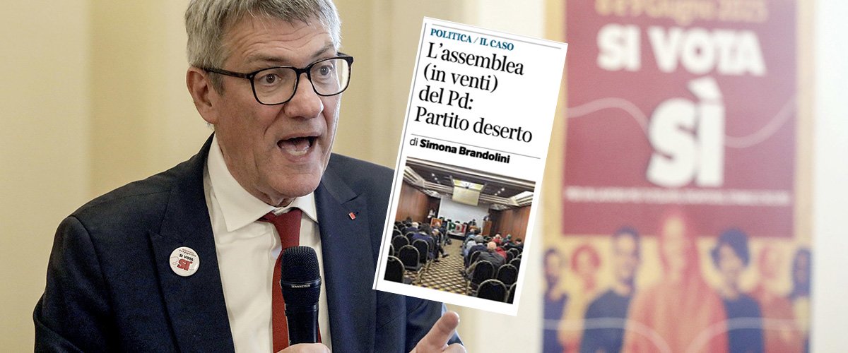 povero landini ai referendum non crede neanche il pd scatta la mobilitazione ma la sala è deserta… da Secoloditalia.it povero landini ai referendum non crede neanche il pd scatta la mobilitazione ma la sala è deserta…