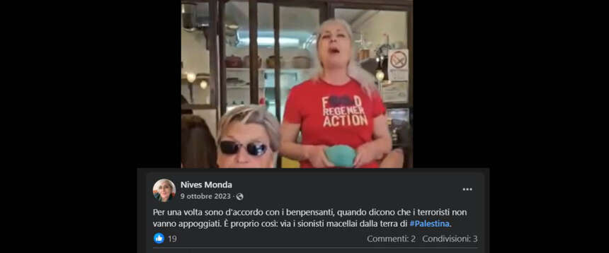 Sorpresa: la ristoratrice pro-Pal di Napoli nel giorno della strage di Hamas definiva “terroristi” gli israeliani Sorpresa: la ristoratrice pro-Pal di Napoli nel giorno della strage di Hamas definiva “terroristi” gli israeliani