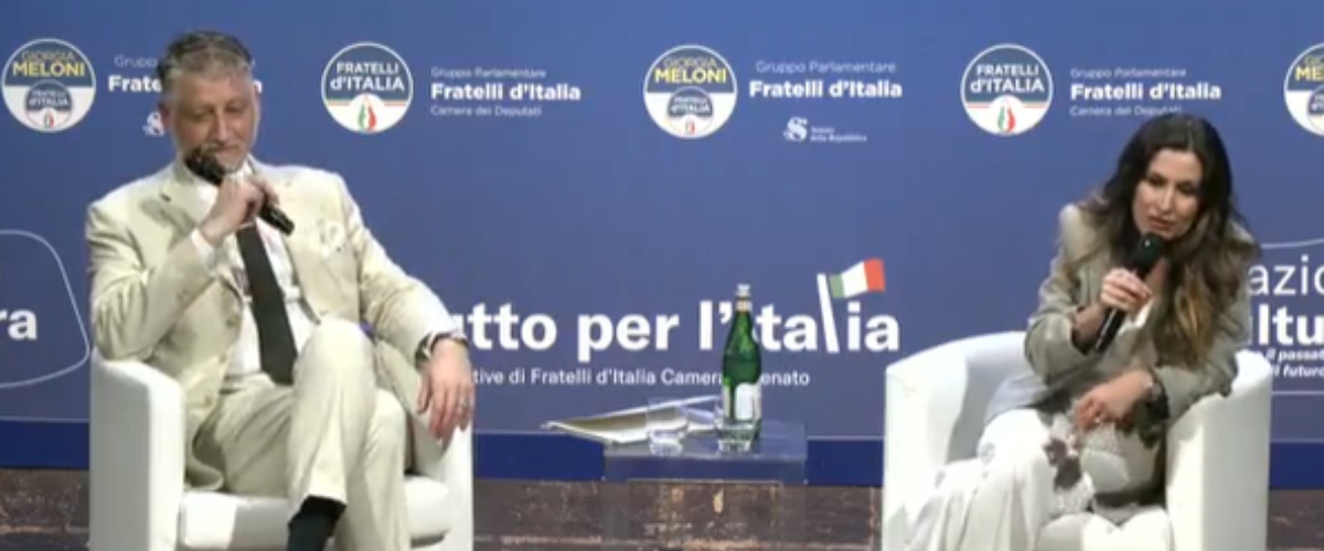 Spazio cultura a Firenze: la kermesse di FdI prosegue con l’intervento di Giuli (segui la diretta) Spazio cultura a Firenze: la kermesse di FdI prosegue con l’intervento di Giuli (segui la diretta)