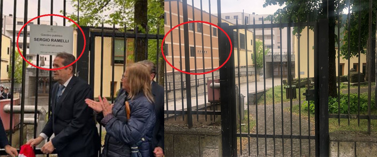 Ennesimo sfregio alla memoria di Sergio Ramelli: divelta e rubata la targa del giardino di Cassano d’Adda Ennesimo sfregio alla memoria di Sergio Ramelli: divelta e rubata la targa del giardino di Cassano d’Adda
