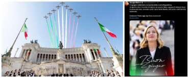 Meloni celebra il 2 giugno: “Essere italiani è appartenere a qualcosa di grande”