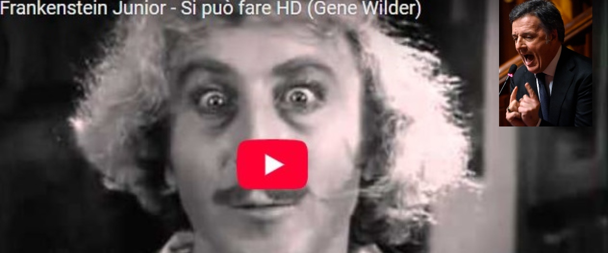 renzi lancia l8217assemblea di iv al grido di si pu242 fare ma pi249 che lo slogan di obama scimmiotta frankenstein jr e c8217232 chi si sganascia video