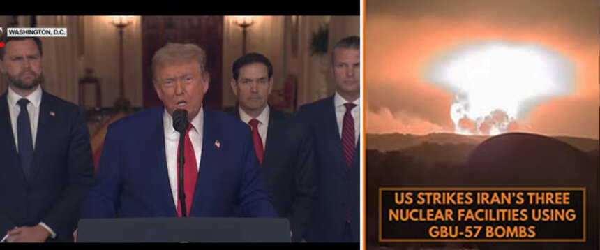 Ore 2.30, Usa in guerra. Trump ordina l’attacco all’Iran, colpiti tre siti nucleari con le super bombe anti-bunker Ore 2.30, Usa in guerra. Trump ordina l’attacco all’Iran, colpiti tre siti nucleari con le super bombe anti-bunker