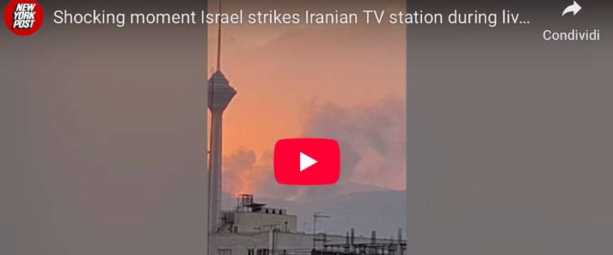 Israele bombarda la tv di Stato iraniana, la conduttrice scappa in diretta. E il video diventa virale Israele bombarda la tv di Stato iraniana, la conduttrice scappa in diretta. E il video diventa virale