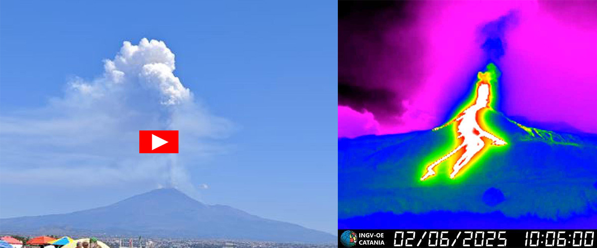 Crolla una parete dell’Etna, una nube si alza per cinque chilometri (video). Allerta rossa per i voli su Catania