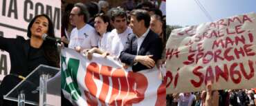 Piazzata pro Pal a Roma. Più che Gaza potè il referendum. Il quartetto dal palco: “Andate tutti a votare”