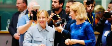 Meloni in un momento del Consiglio europeo