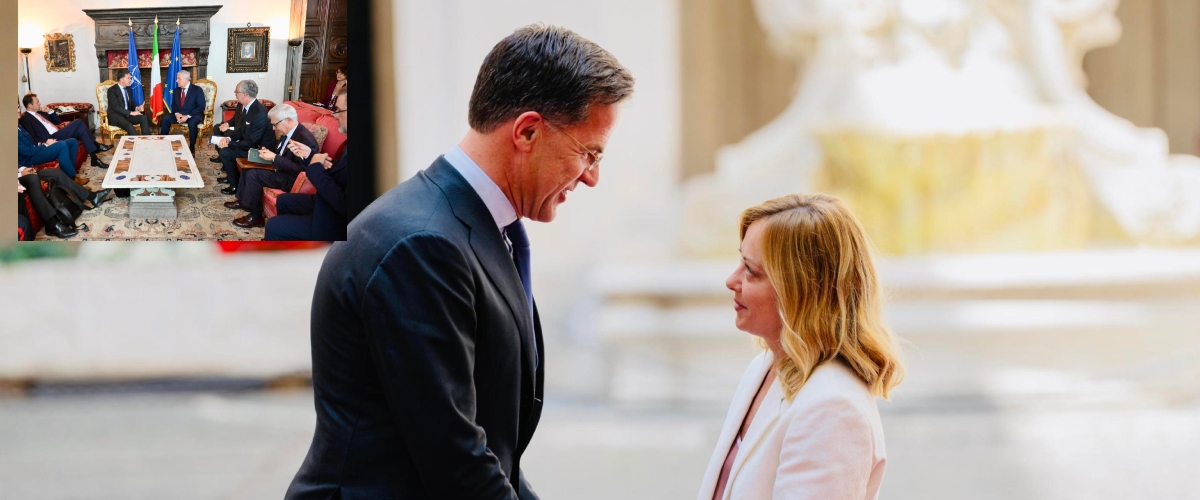 bilaterale meloni rutte focus su difesa e sicurezza italia alleata importante e attiva nella nato