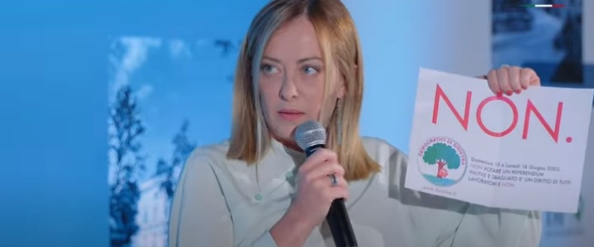 Meloni stende la sinistra: “Mi asterrò, è un diritto. Proprio come chiedevano i Ds nel 2003” Meloni stende la sinistra: “Mi asterrò, è un diritto. Proprio come chiedevano i Ds nel 2003”