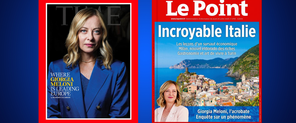 da pericolo nero a guida d8217europa il time e le point celebrano meloni e riscoprono l8217italia come modello
