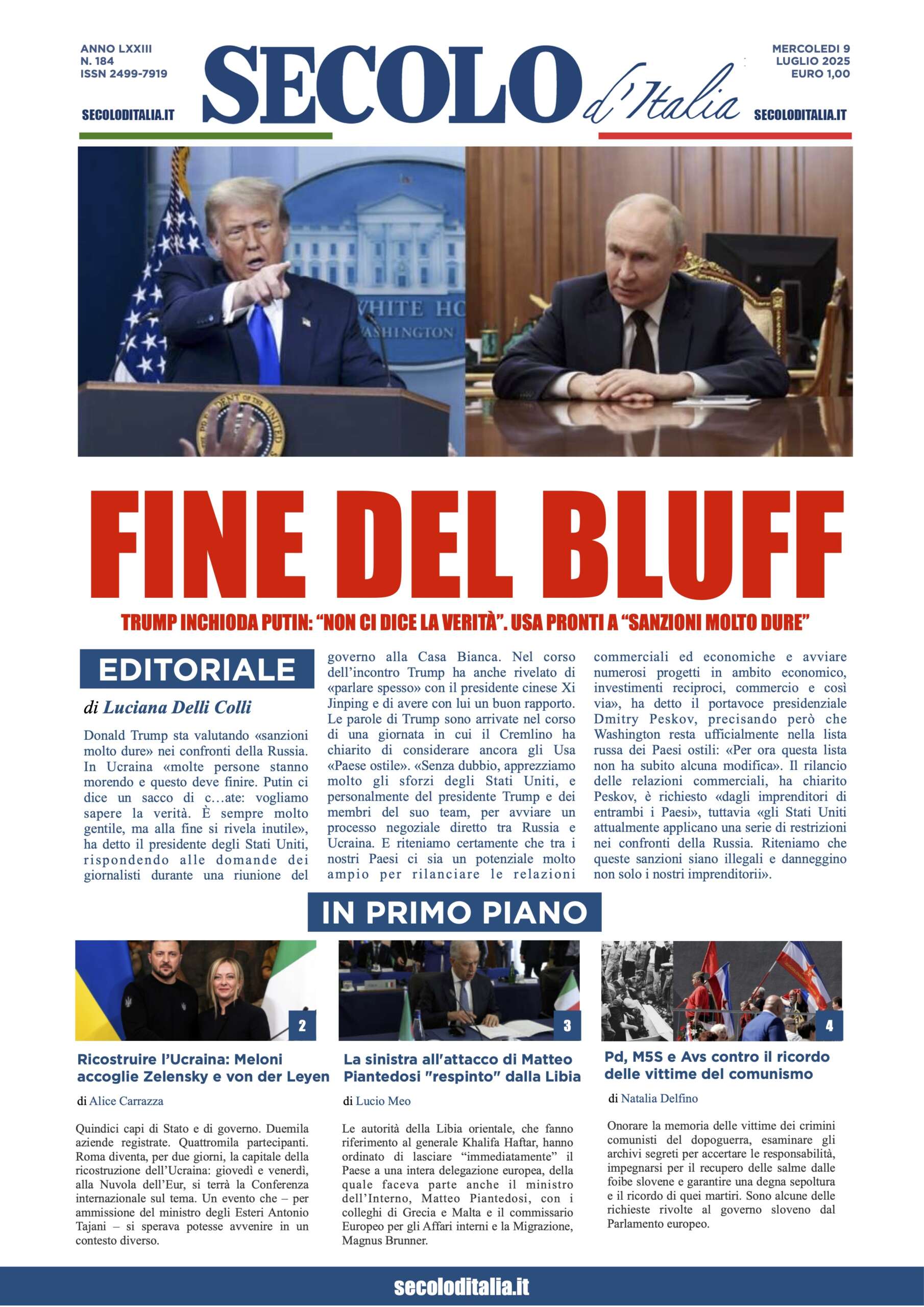 Mercoledi 9 luglio 2025