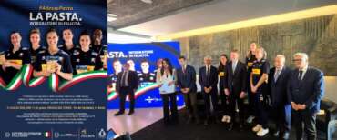 I ministri Lollobrigida e Abodi, con la nazionale di pallavolo, presentano lo spot “Adesso Pasta”