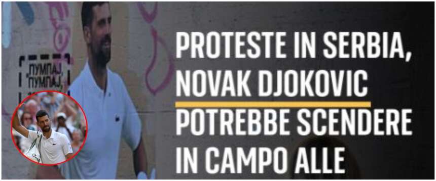 Djokovic scalda i muscoli con gli studenti serbi contro il presidente socialista. Lo rivela un sondaggio Djokovic scalda i muscoli con gli studenti serbi contro il presidente socialista. Lo rivela un sondaggio