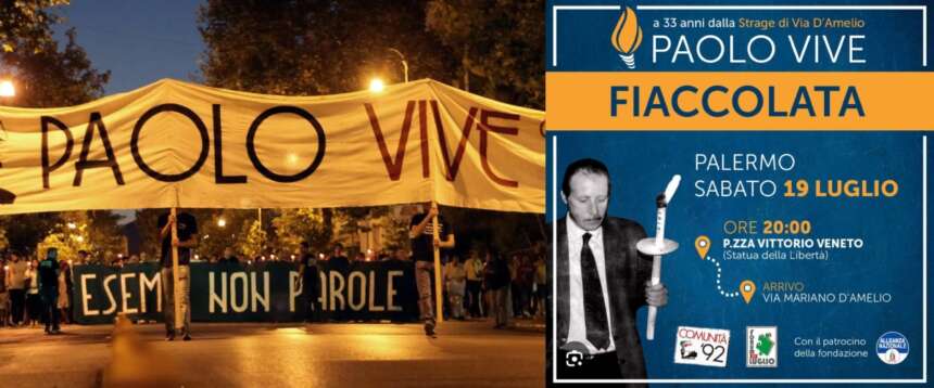 Fiaccolata a Palermo per Paolo Borsellino. Raoul Russo: “Un atto di verità storica e di contrasto alle mafie nel segno di un’antica militanza”