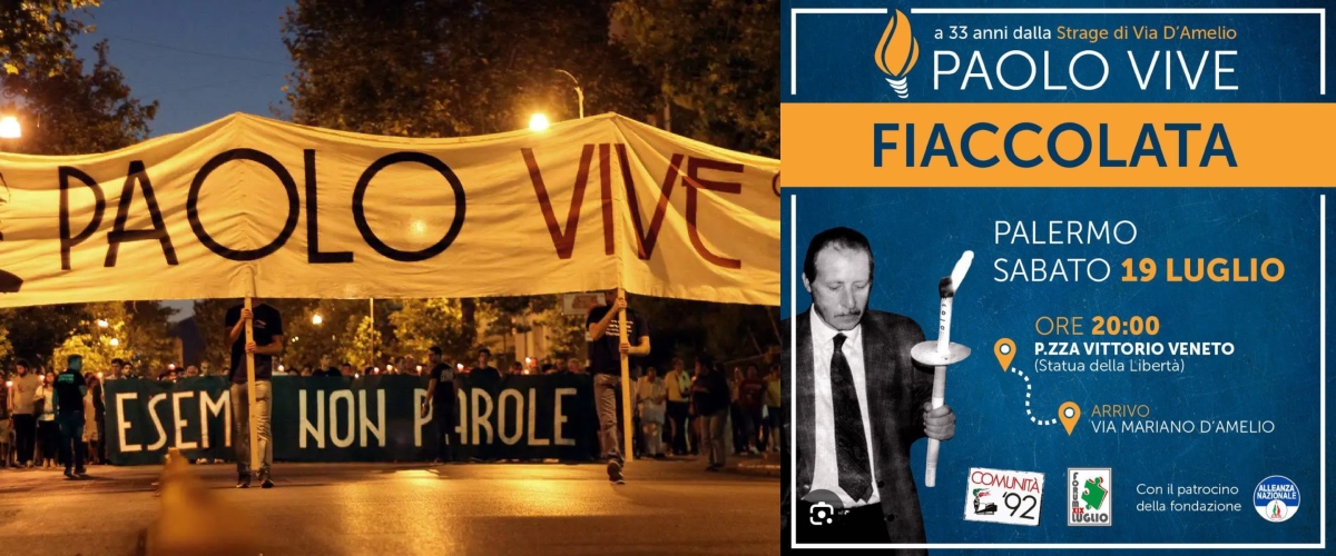 fiaccolata a palermo per paolo borsellino raoul russo un atto di verit224 storica e di contrasto alle mafie nel segno di un8217antica militanza