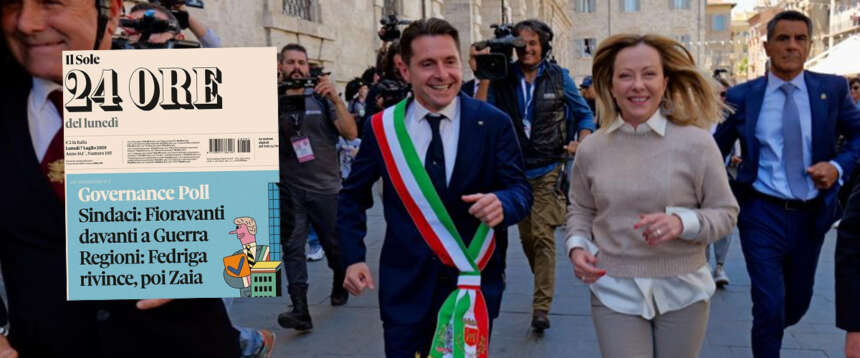 Stravince la destra che governa città e regioni: Fioravanti (FdI) il sindaco più amato, Fedriga, Zaia e Cirio governatori top Stravince la destra che governa città e regioni: Fioravanti (FdI) il sindaco più amato, Fedriga, Zaia e Cirio governatori top